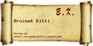 Brozsek Kitti névjegykártya