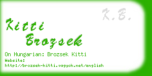 kitti brozsek business card